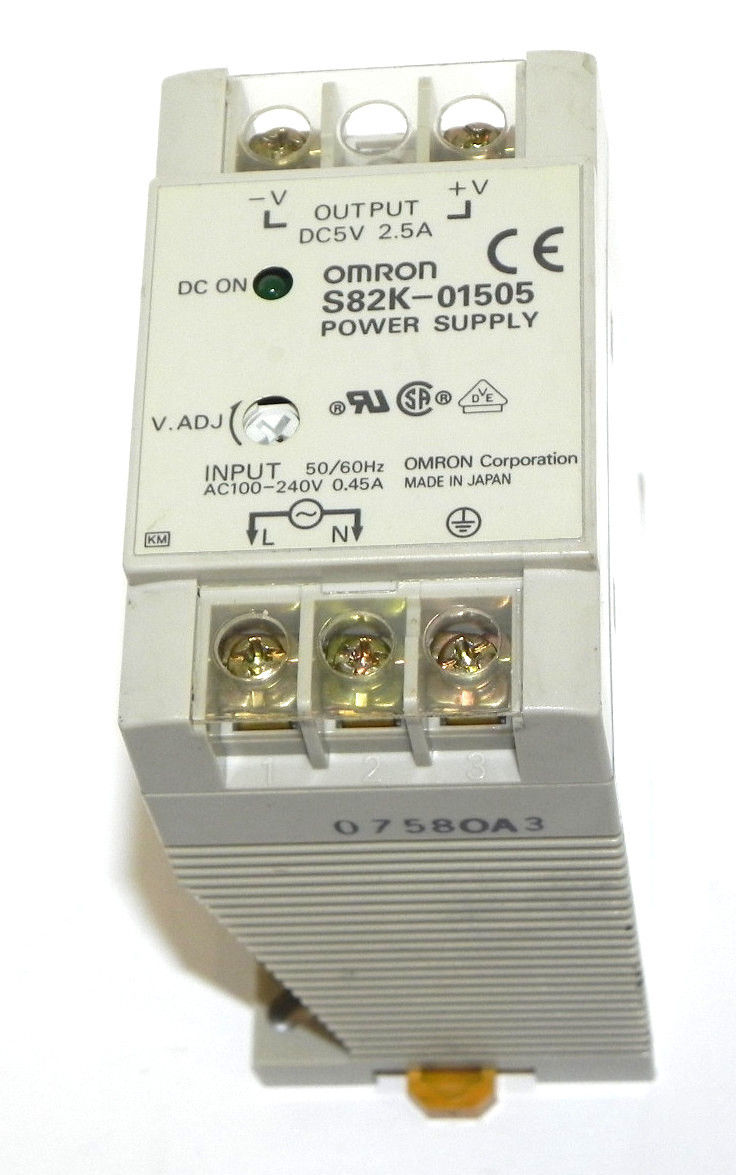 Used OMRON S82K-01505 POWER SUPPLY S82K01505 AC100-240V 0.45A
