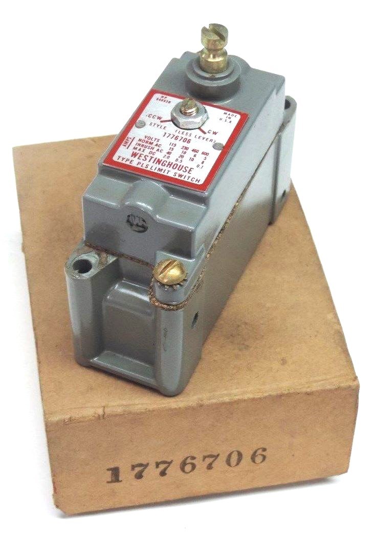 Used NIB WESTINGHOUSE 1776706 TYPE PLS LIMIT SWITCH W/O LEVER