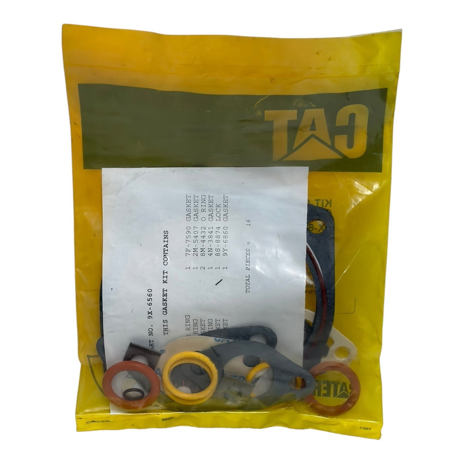 Genuine CAT Caterpillar 9X-6560 Oil Cooler & Lines Gasket Kit 1 PC OEM New