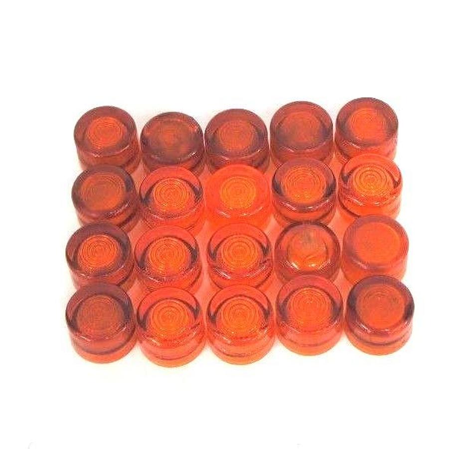 LOT OF 20 NEW ALLEN BRADLEY 800T-N42 AMBER LENS CAPS 800TN42