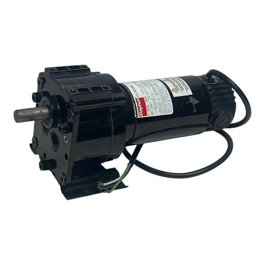 Used Dayton 4Z129D Parallel Shaft Permanent Magnet DC Gearmotor 1/8 HP 90V 50 RPM