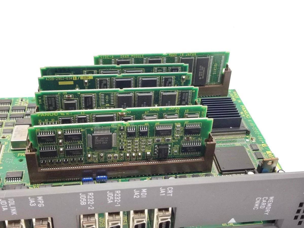 Used FANUC A16B-2202-0860 / 05D 18B 4 AXIS MAIN CPU BOARD A16B2202086005D W/MODULES