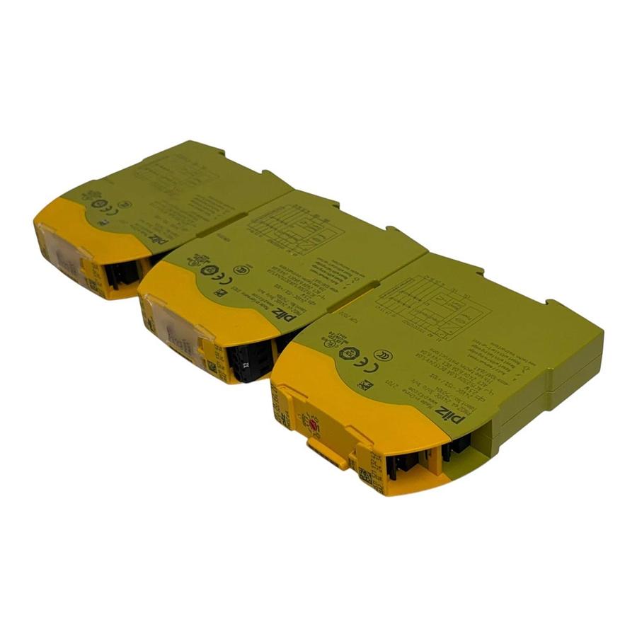 Used Lot of 3 Pilz PNOZ s4 24VDC Safety Relays 750104 PNOZsigma E-Stop 3n/o 1n/c