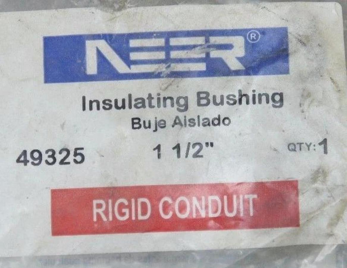 Used LOT OF 2 NEW NEER 49325 INSULATING BUSHINGS 1-1-/2" RIGID CONDUIT