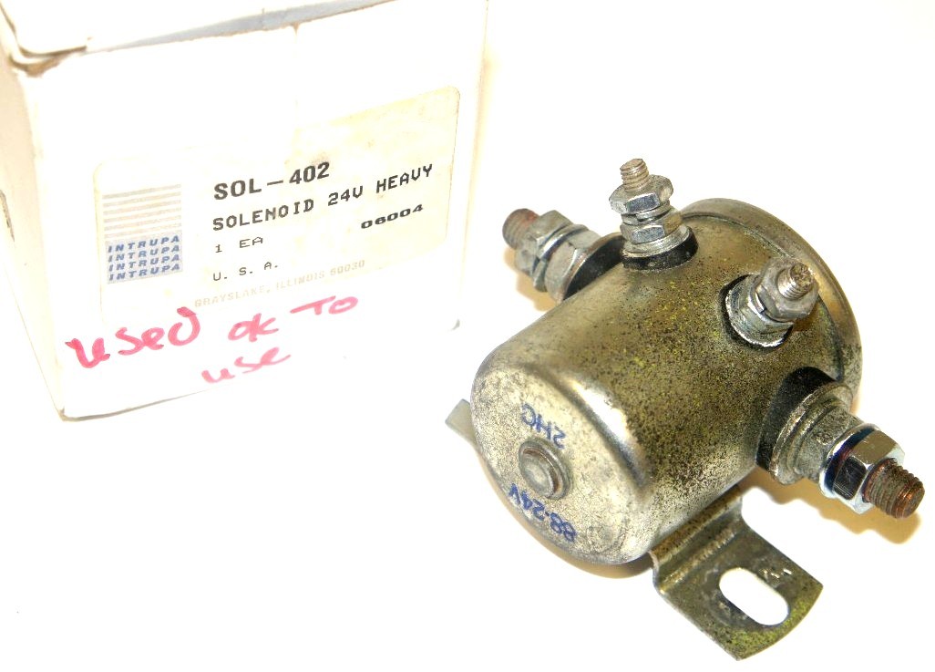 Used INTRUPA SOL-402 SOLENOID 24V HEAVY SOL402