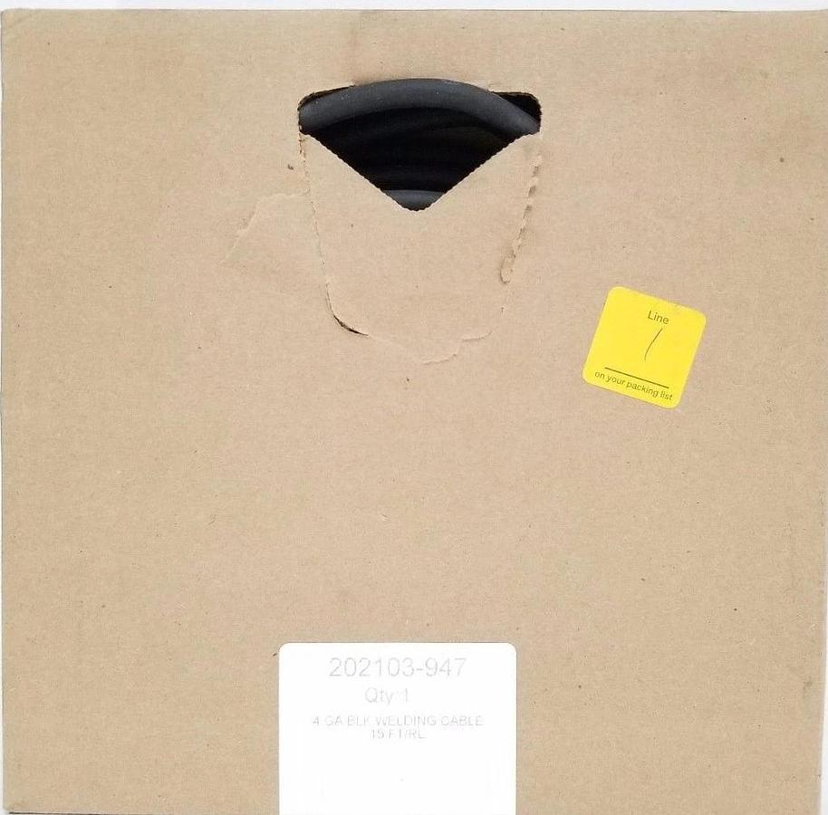 Used NIB 202103-947 WELDING CABLE 4 GA BLK 15FT/RL 600V, 202103947