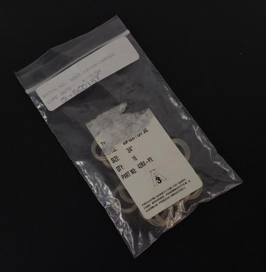 Used LOT OF 16 NEW A3 42RX-PX 3/4" SILICONE GASKETS 42RXPX