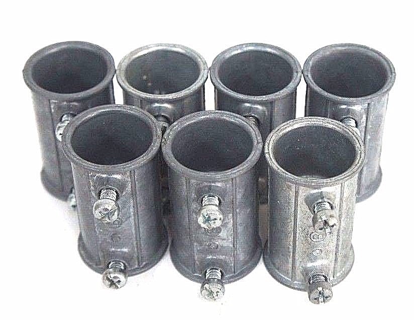 Used LOT OF 7 NEW 3/4" SET SCREW CONDUIT COUPLINGS