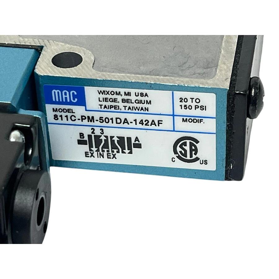 MAC Valves 811C-PM-501DA-142AF 4-Way Solenoid Valve 24VDC 1/4" NPT PME-501DAAF