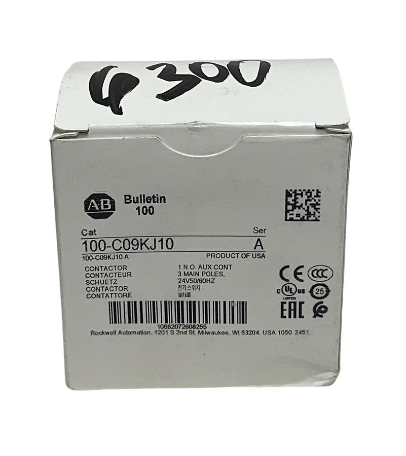 Used ALLEN BRADLEY 100-C09KJ10 /A BULLETIN 100 IEC CONTACTOR 24VAC 3-POLE OEM NSMP
