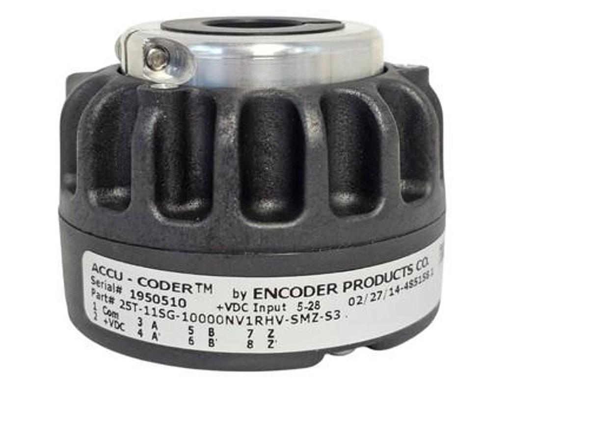 Used ACCU-CODER 25T-11SG-10000NV1RHV-SMZ-S3 25T THRU-BORE ENCODER 5-28VDC NSMP
