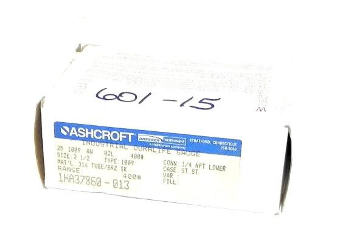 Used NIB ASHCROFT 1HA37860-013, RANGE 400#