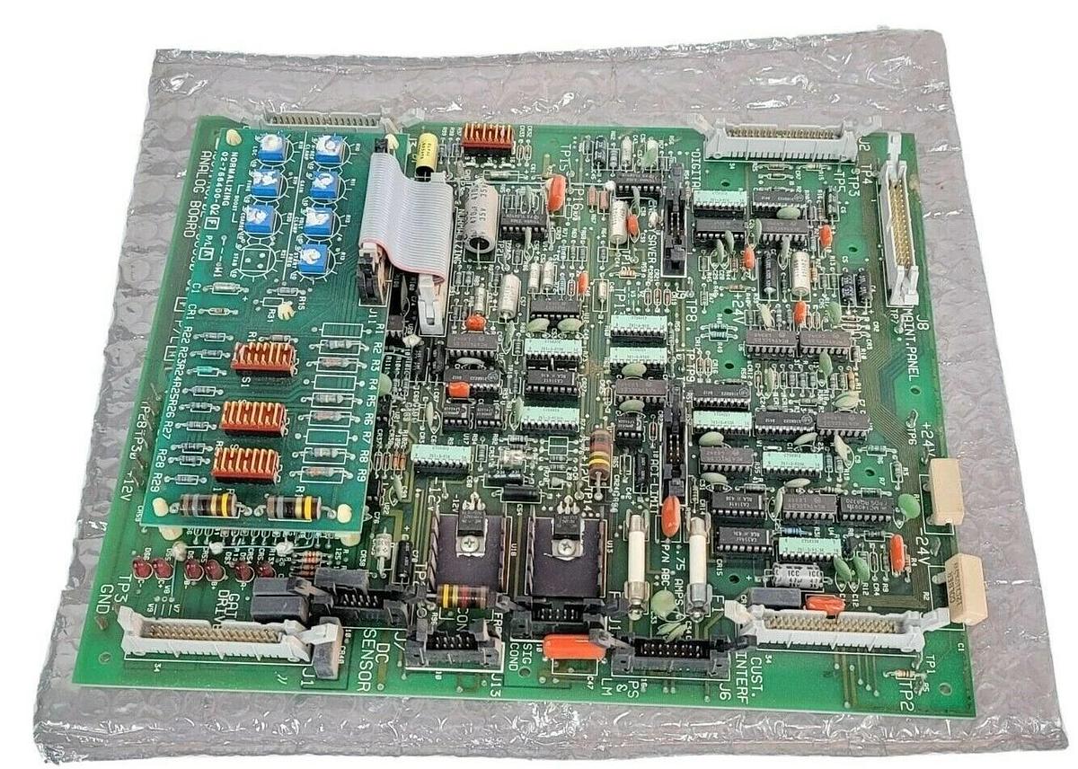 Used NIDEC CORP 02-766390-01 ANALOG BOARD W/ 02-766400-02 NORMALIZING BOARD