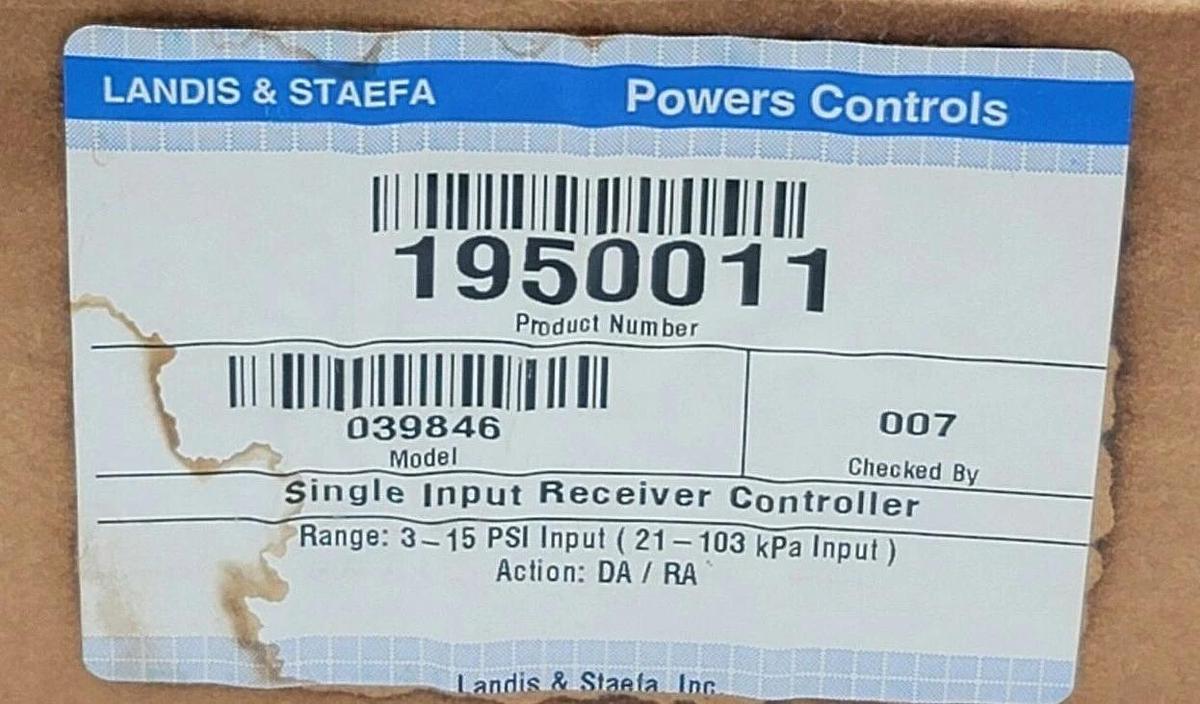 Used NIB LANDIS & STAEFA POWERS CONTROL 1950011 SINGLE INPUT RECEIVER CONTROLLER