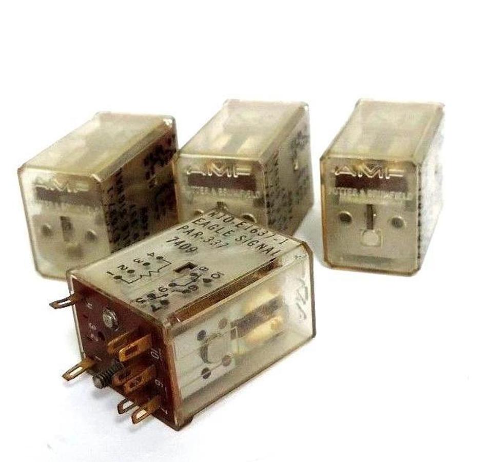 Used LOT OF 4 AMF / POTTER & BRUMFIELD PAR-337 MINI RELAYS R10-E1637-1