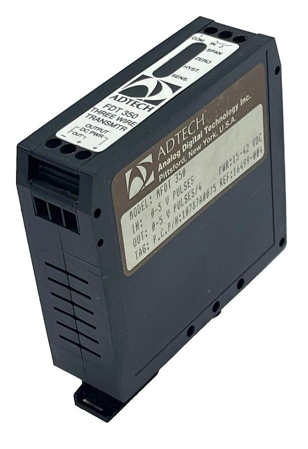 Used ADTECH MFDT-350 Frequency-to-DC Transmitter FDT-350 3-Wire Signal Converter