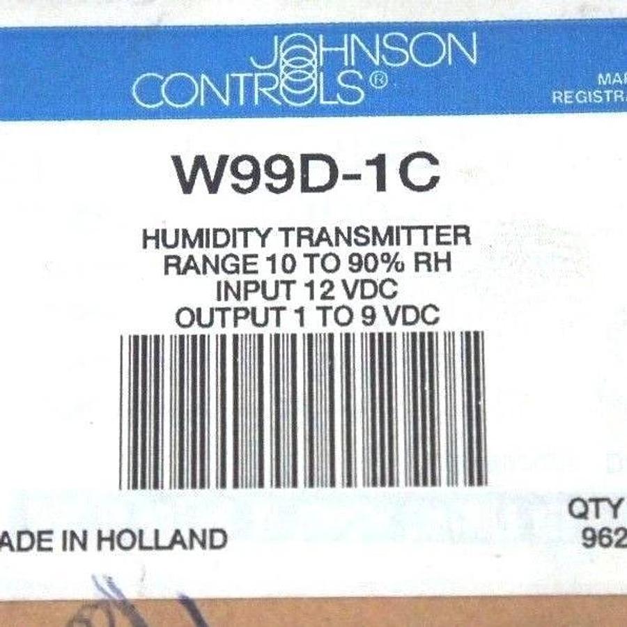 Used NIB JOHNSON CONTROLS W99D-1C HUMIDITY TRANSMITTER RANGE: 10 TO 90% RH