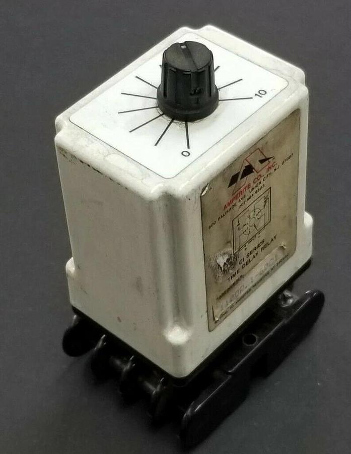 Used AMPERITE CO. INC. 110DP.1-60CI TIME DELAY RELAY SER. CI 10A-240VAC 110DP160CI