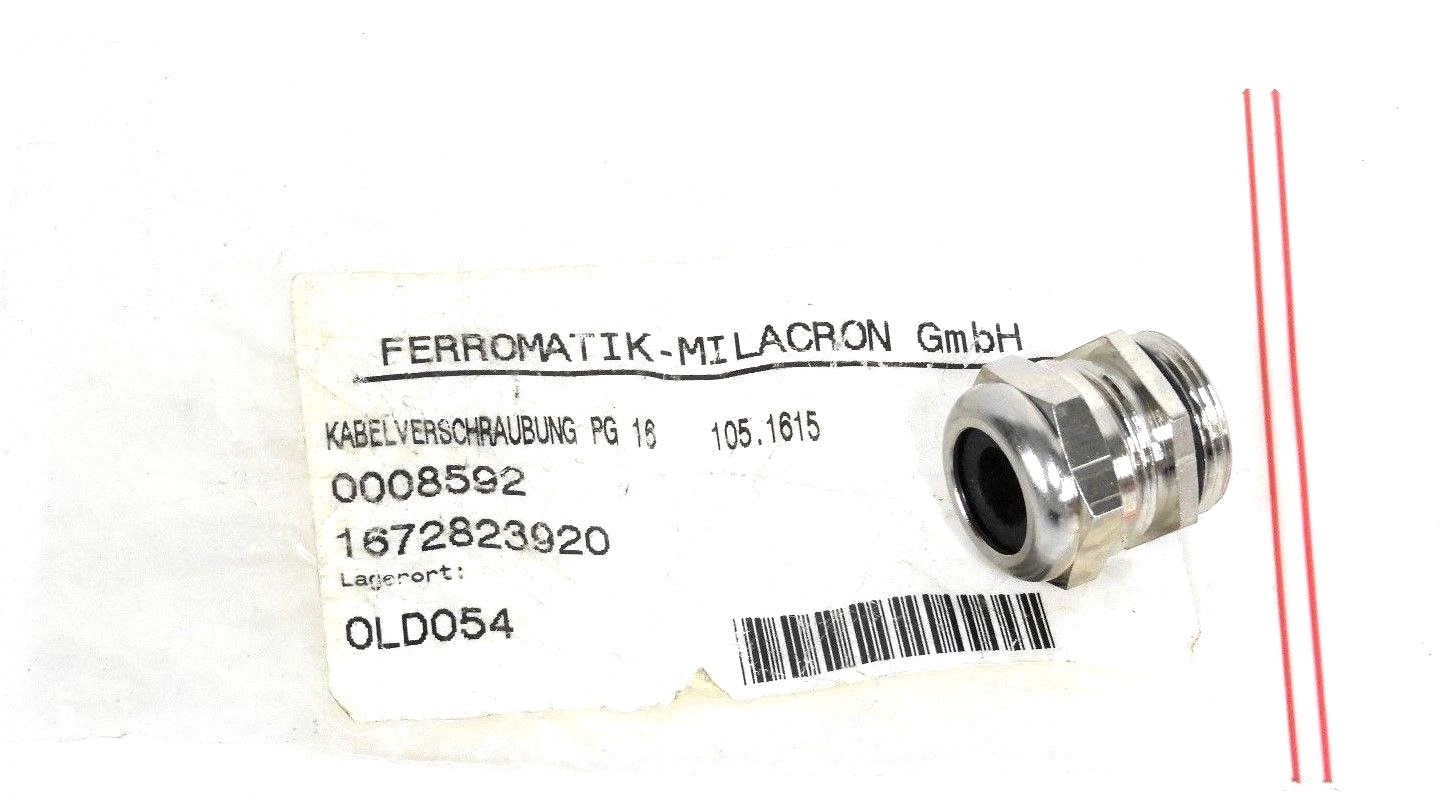 Used BAG OF 5 FERROMATIK-MILACRON 008592 CABLE CONNECTORS PG 16, 105.1615, 1672823920