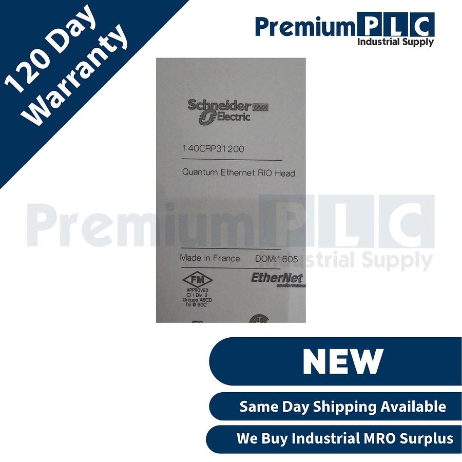 Used NEW SCHNEIDER ELECTRIC MODICON 140CRP31200 Quantum E/NET RIO HEAD 140-CRP-312-00