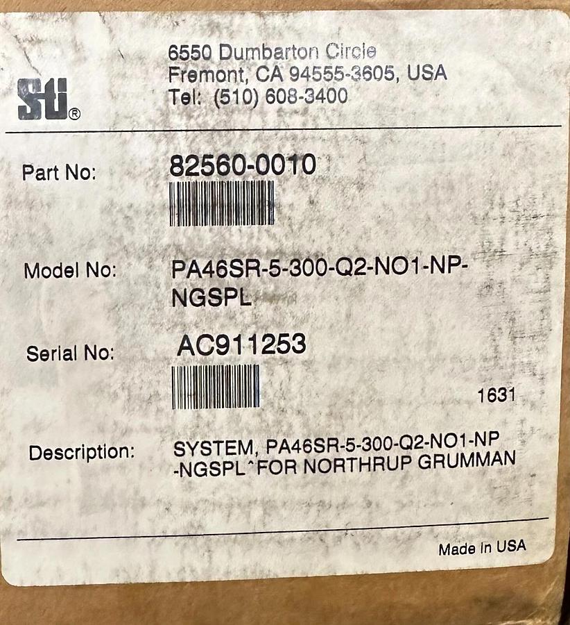 Used NIB OMRON STI PA46SR-5-300-Q2-NO1-NP-NGSPL LIGHT CURTAIN 82560-1010 85260-2010