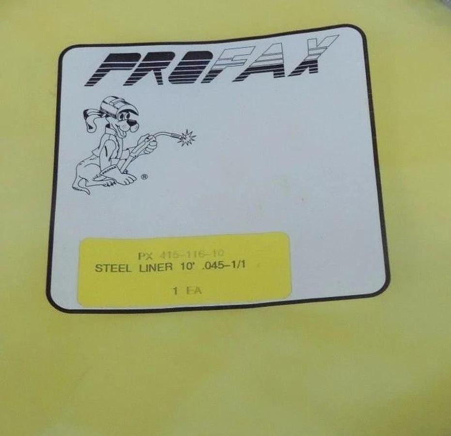 Used LOT OF 2 NEW PROFAX 415-116-10 STEEL LINERS 10' .045-1/1