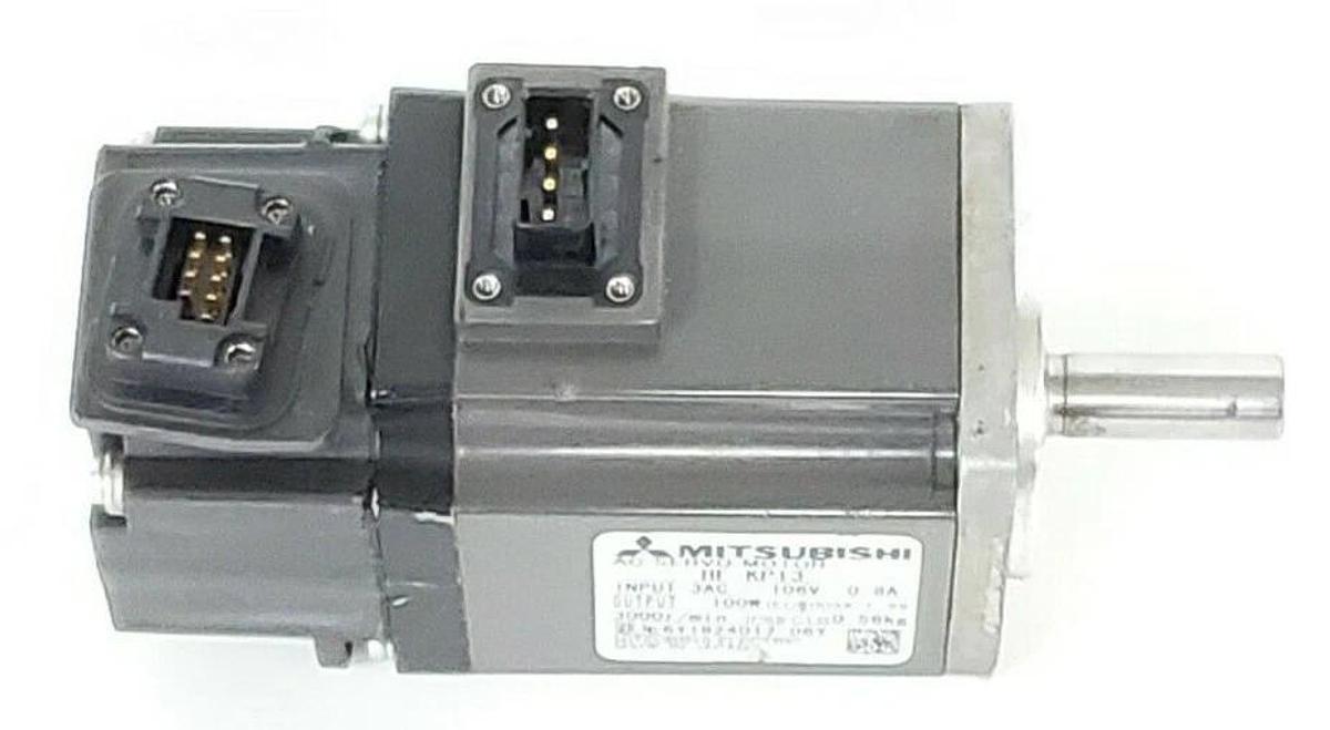 Used MITSUBISHI HF-KP13 SERVO MOTOR 100W, INPUT: 3AC, 106V, 0.8A, 3000R/MIN