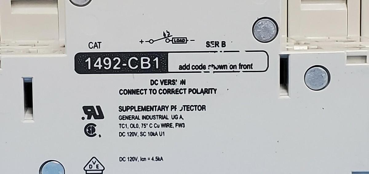 Used LOT OF 10 ALLEN BRADLEY 1492CB1DG020 CIRCUIT BREAKERS, 1492-CB1-DG-020, 2A, 1P