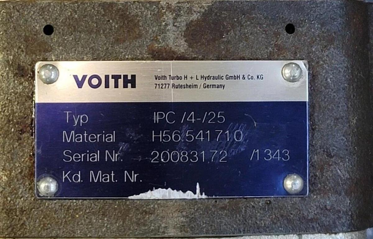 Used VOITH IPC 4-32 101 DOUBLE INTERNAL GEAR PUMP W/ IPC/4-/25 IPC432101 IPC 4-25