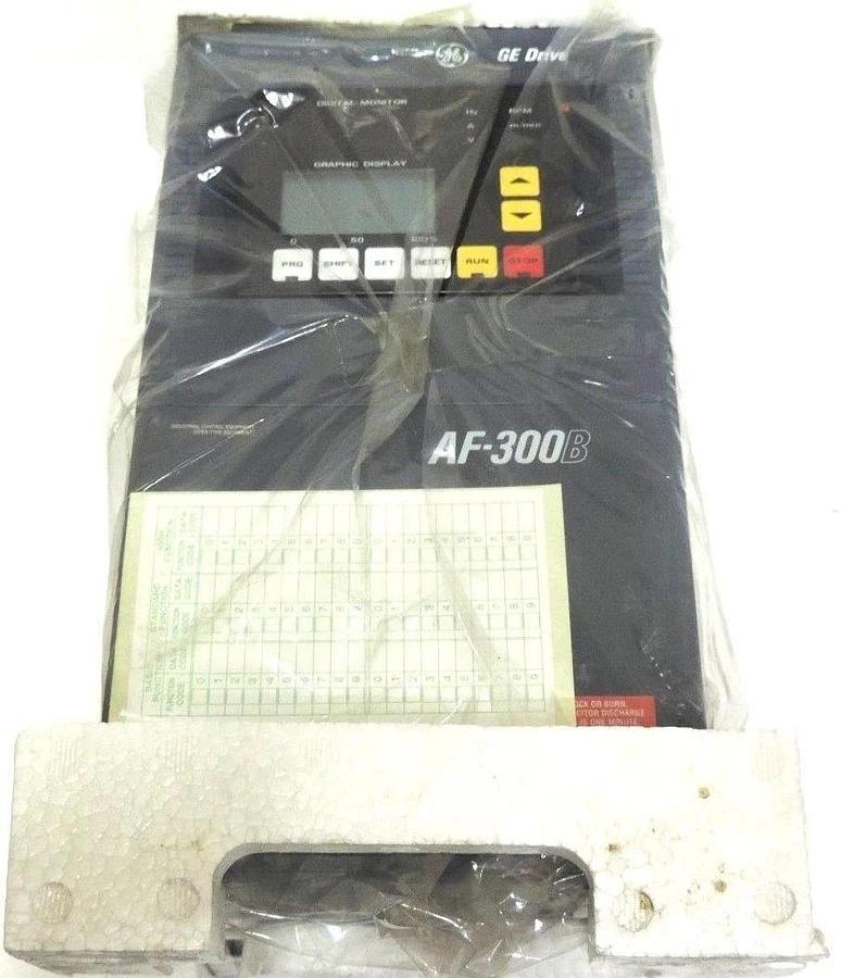 Used NIB GE 6VAF343002B-A2 DRIVE 6VAF343002BA2, AF-300B, 460V, 3.9A INPUT, HP: 2