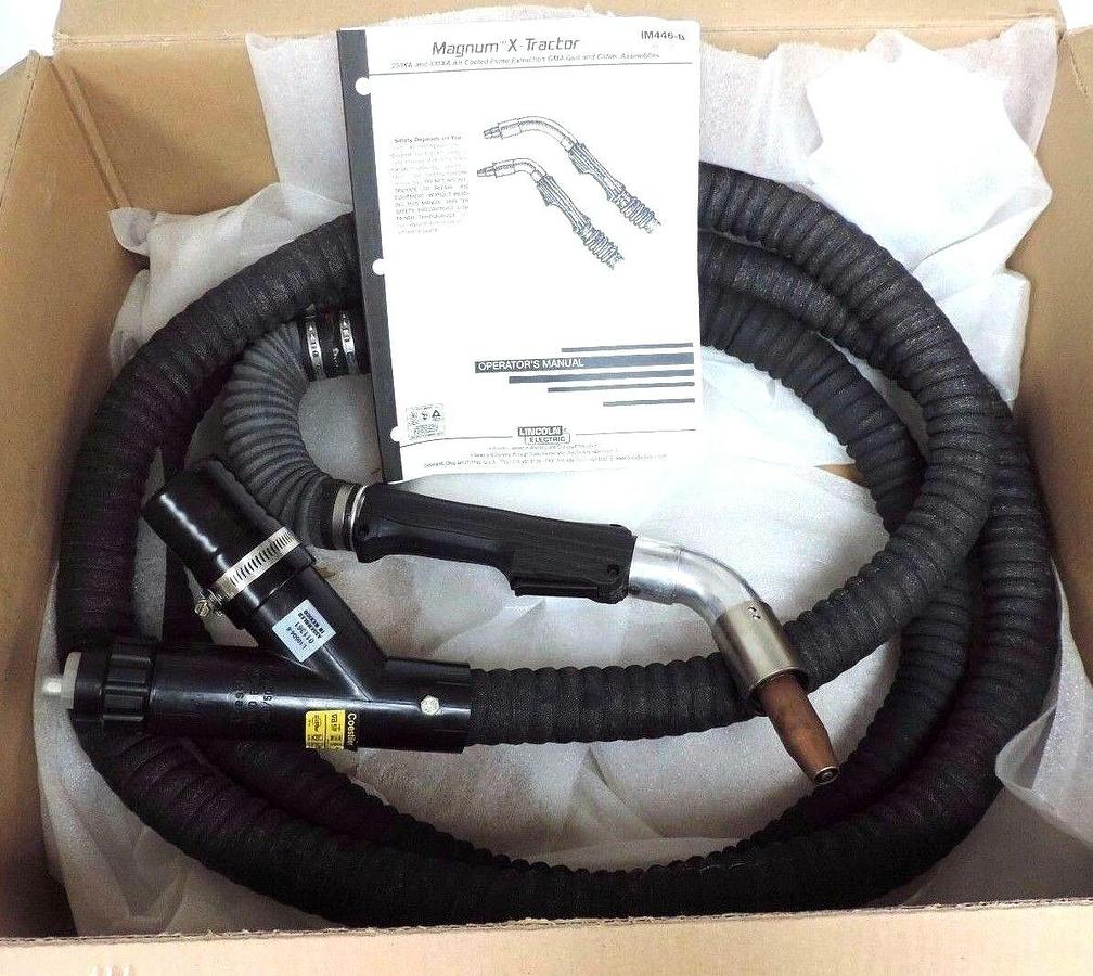NIB LINCOLN ELECTRIC 250XA / K566-8 60° MIG GUN & 15' CABLE X-TRACTOR .035-.045
