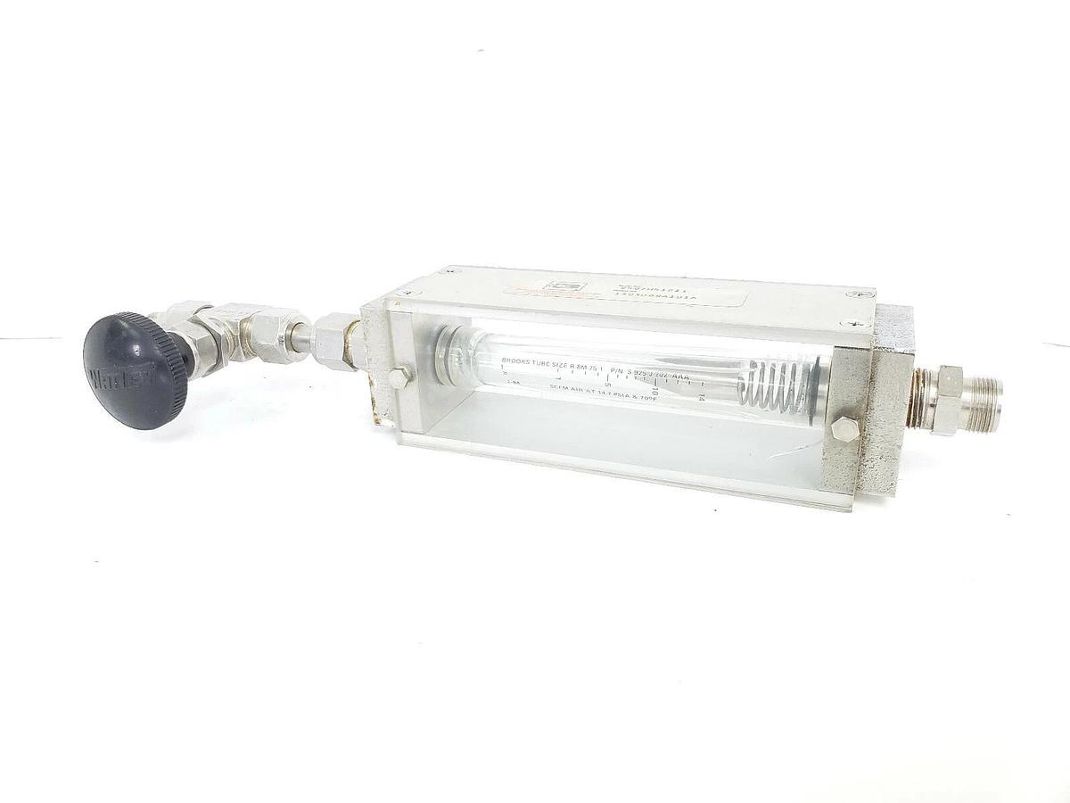 Used BROOKS 1305D08A1B1A FLOW METER 1-14 SCFM AIR R-8M-75-1 S-925-J-202-AAA