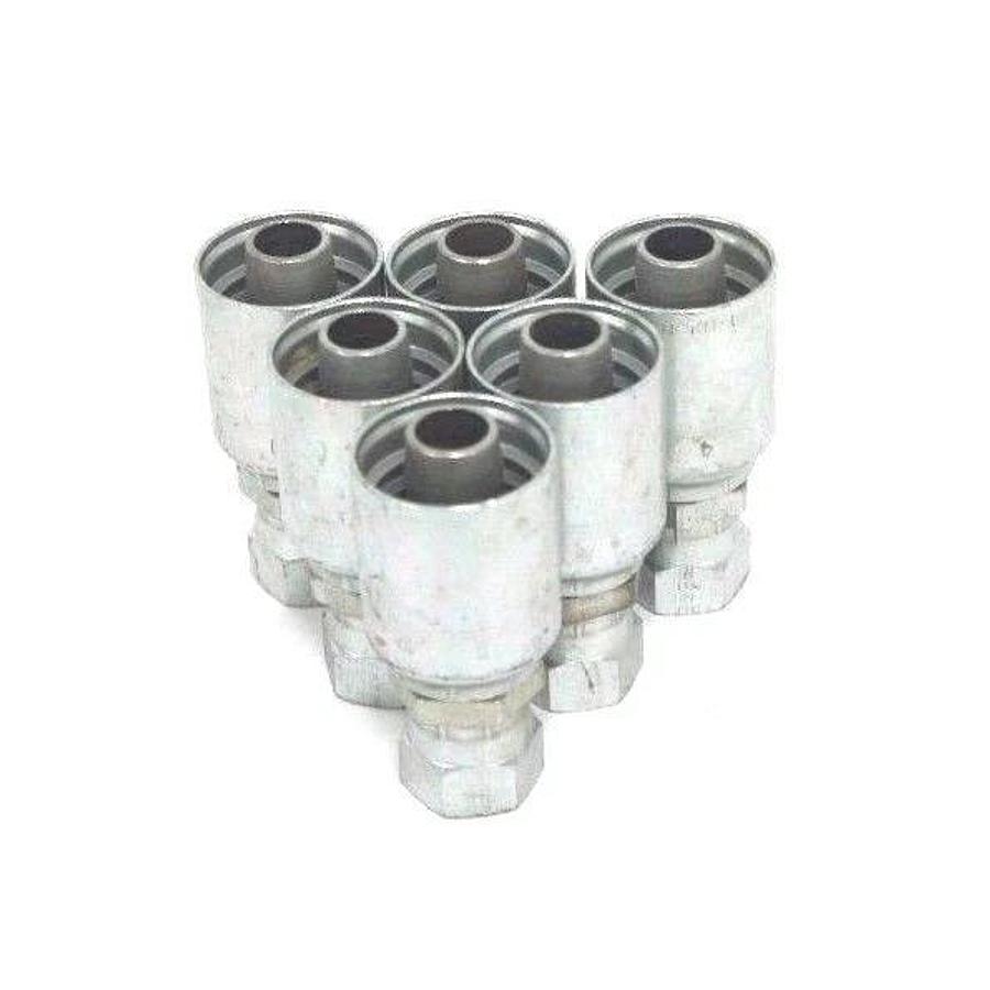 LOT OF 6 NEW PARKER 10643-8-10 FEMALE SWIVEL ADAPTERS 1/2" JIC X 5/8" HOSE
