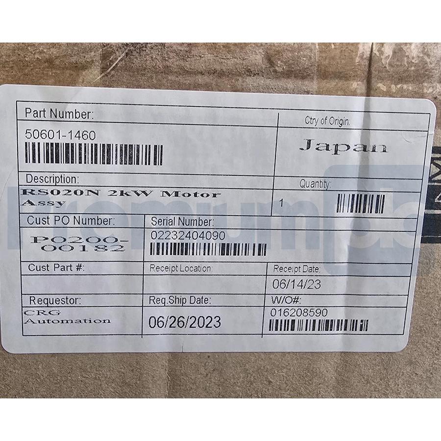 Kawasaki Sanyo Denki 50601-1460 | R2AA13200LCPKZ RS020N Robot Servo Motor 2kW