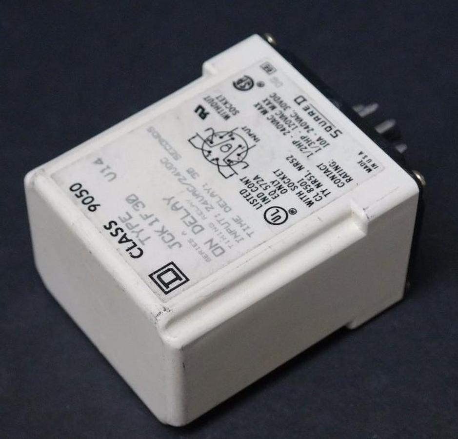 Used SQUARE D 9050JCK1F30V14 TIMING RELAY CLASS 9050-JCK1F30V14 30 SECONDS SERIES A