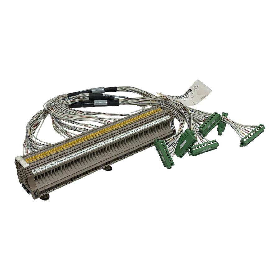 Used Custom DIN Rail Terminal Block Assembly with Multi-Connector Wire Harness