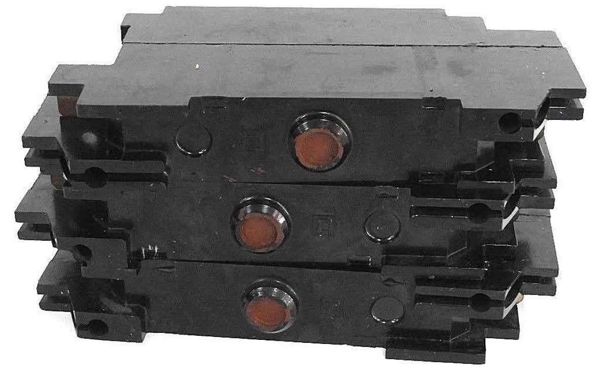 Used LOT OF 3 SQUARE D 992115 CIRCUIT BREAKERS 15AMP, 1POLE, 120VAC