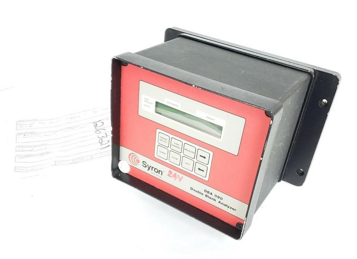 Used SYRON DBA 090 DOUBLE BLANK ANALYZER DBA090, 24VDC (REPAIRED)