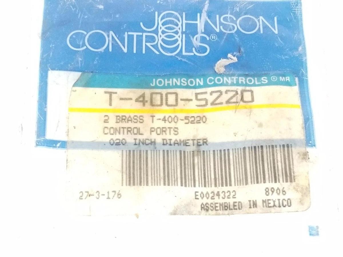 Used BAG OF 2 NEW JOHNSON CONTROLS T-400-5220 BRASS CONTROL PORTS .020'' DIA.