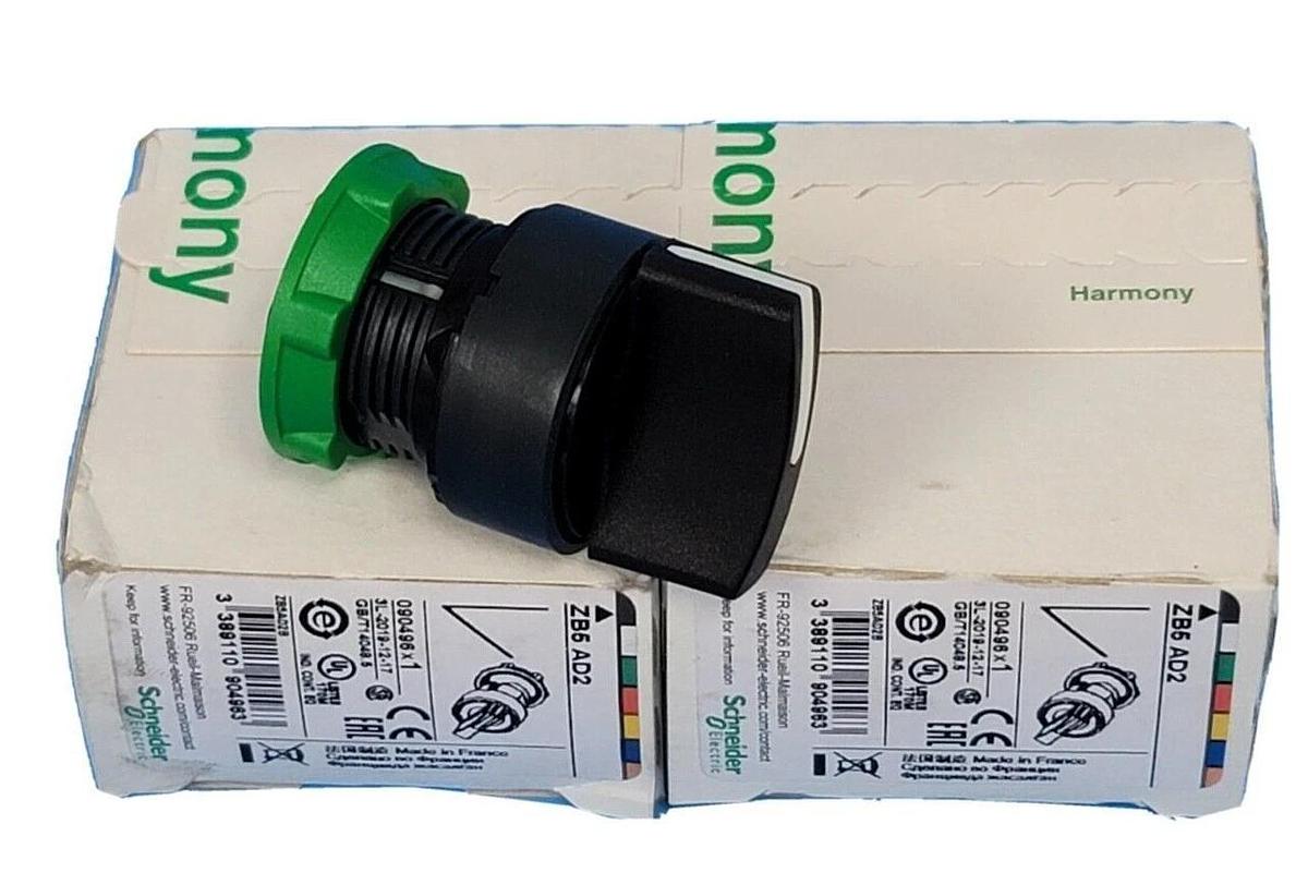 Used LOT OF 2 NIB SCHNEIDER ELECTRIC ZB5-AD2 SWITCHES BLACK ZB5AD2