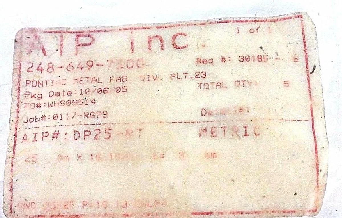 NEW AIP INC. 530185-6 PUNCH 0117-RG79 RND 25X25 P-16.9 SWL@0 - LOT OF 4