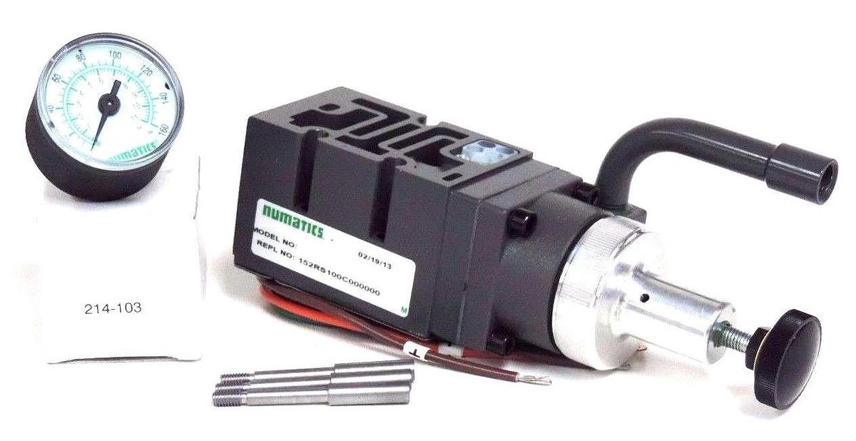 NEW NUMATICS 152RS100C000000 PRESSURE REGULATOR 10/130PSIG W/ 214-103 GAUGE