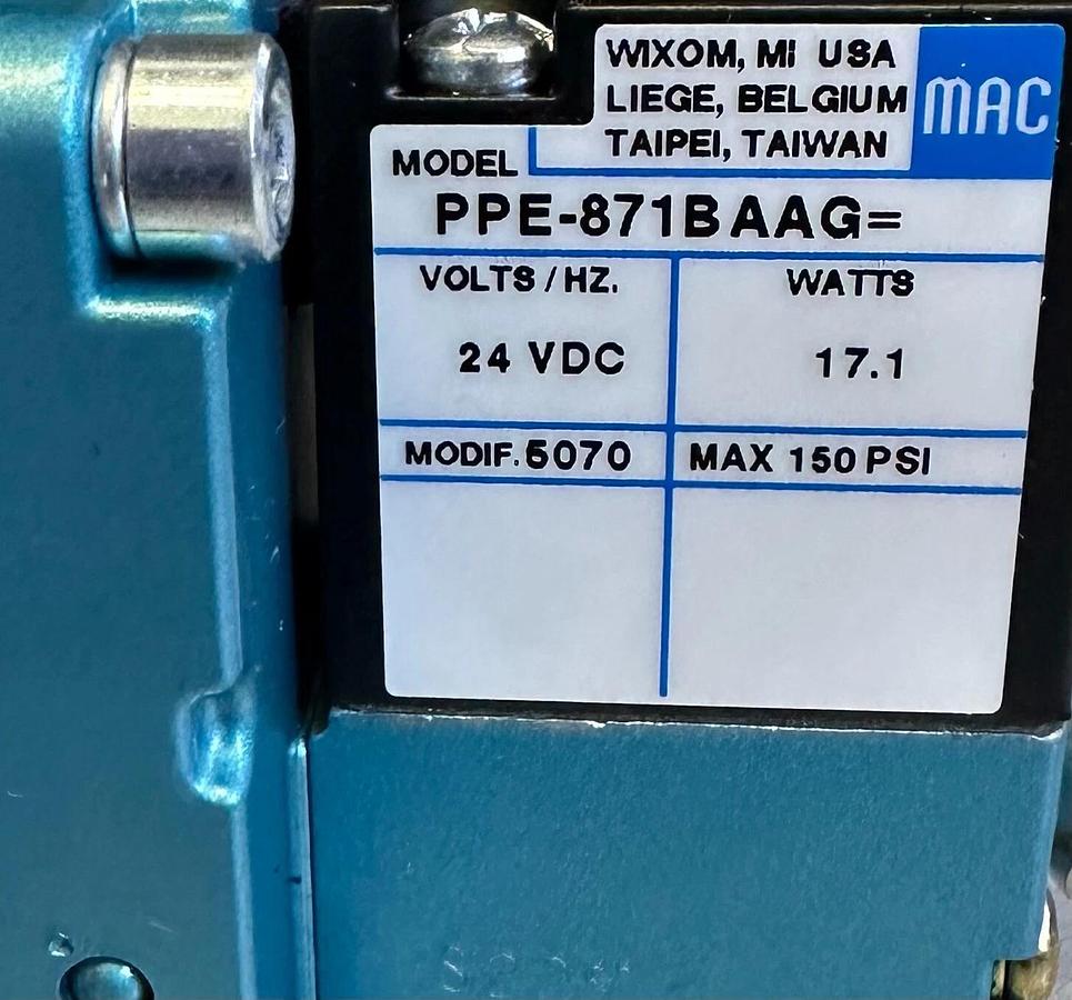 NEW MAC 0629-FV6500B / 0629FV6500B DOUBLE OPERATOR SOLENOID VALVE PPE-871BAAG