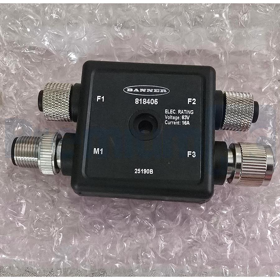 Used Banner R50-M12LM5-M12LF6-2M12F5-P 4-Port Molded Junction Block 818405 NSMP