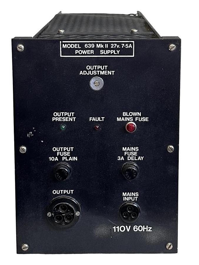 Used TDK LAMBDA MODEL 639 MK II POWER SUPPLY 27v 7.5A 110V 60Hz