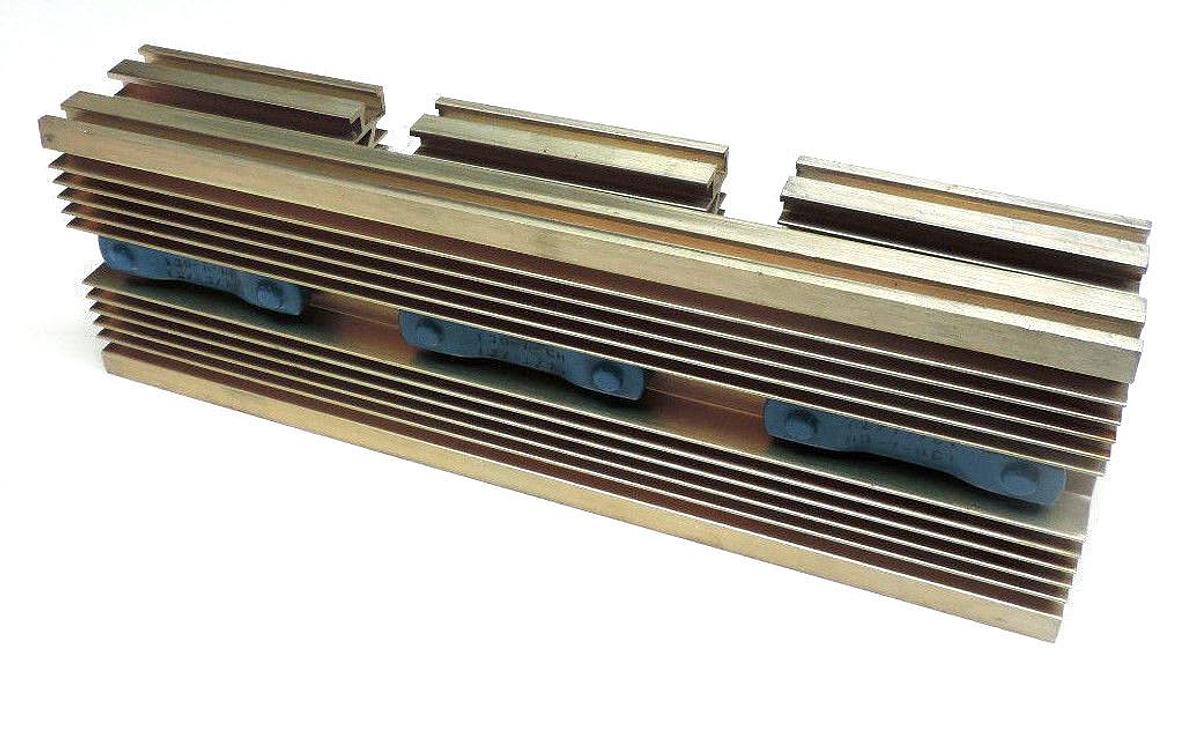 Used RELIANCE RECTIFIER STACK HEAT SINK ASSY (3) C380P THYRISTORS