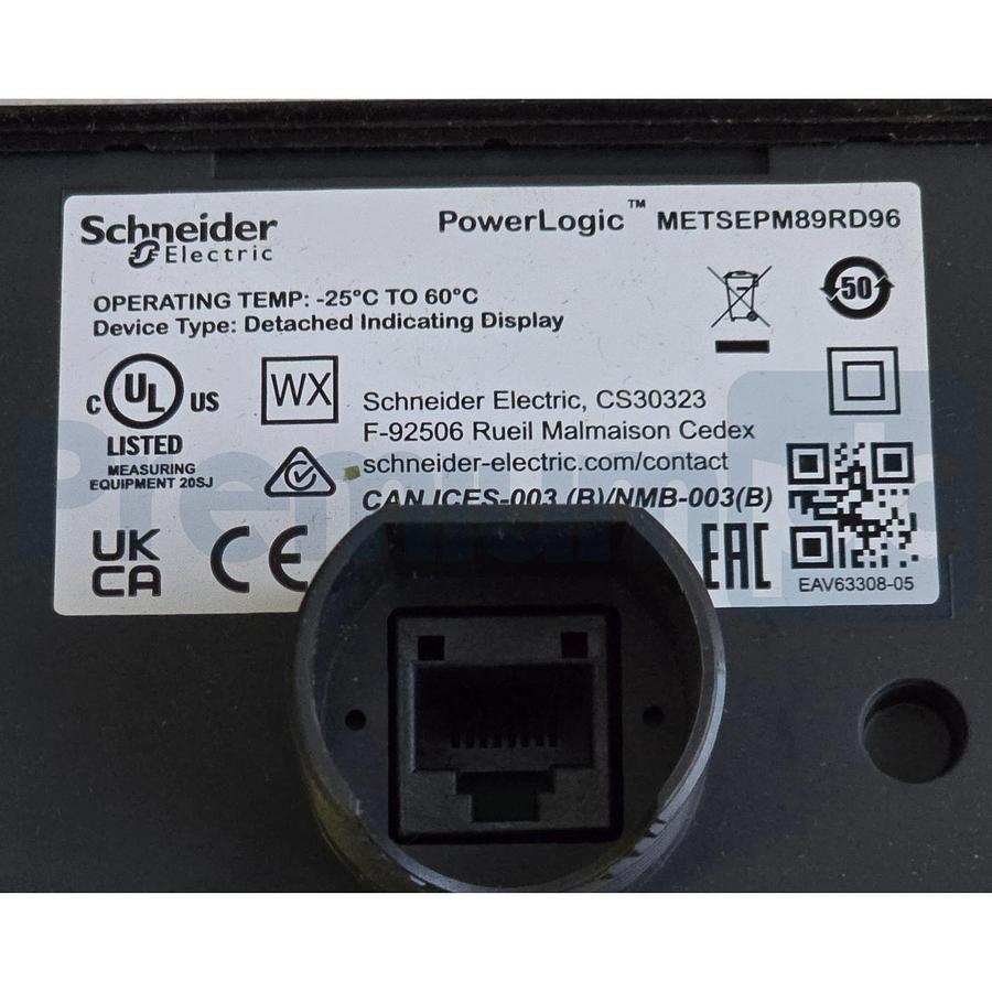 Used Schneider METSEPM8213 PowerLogic PM8000 Power Quality Meter w/METSEPM89RD96 NSNP