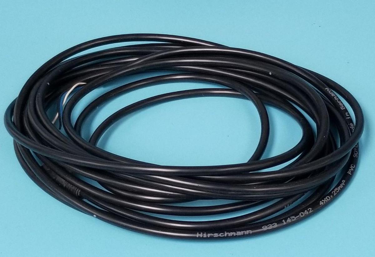 Used NEW HIRSCHMANN 933-145-042 CABLE AND CONNECTOR FEMALE PVC 4X0.25MM2