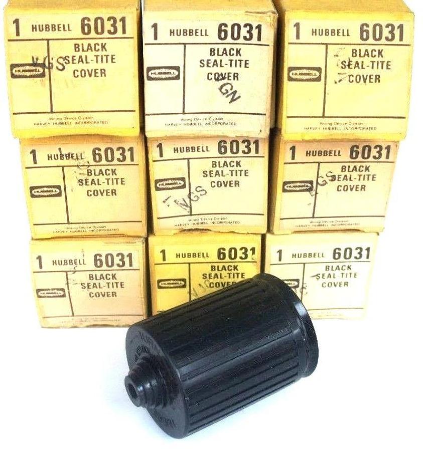 Used LOT OF 9 NIB HUBBELL 6031 BLACK SEAL TITE COVERS SHORT BOOT