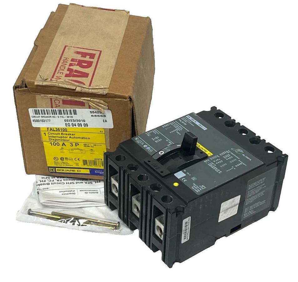 SQUARE D FAL26100 Circuit Breaker | 100A 2P 600V w/ Screws , NSMP